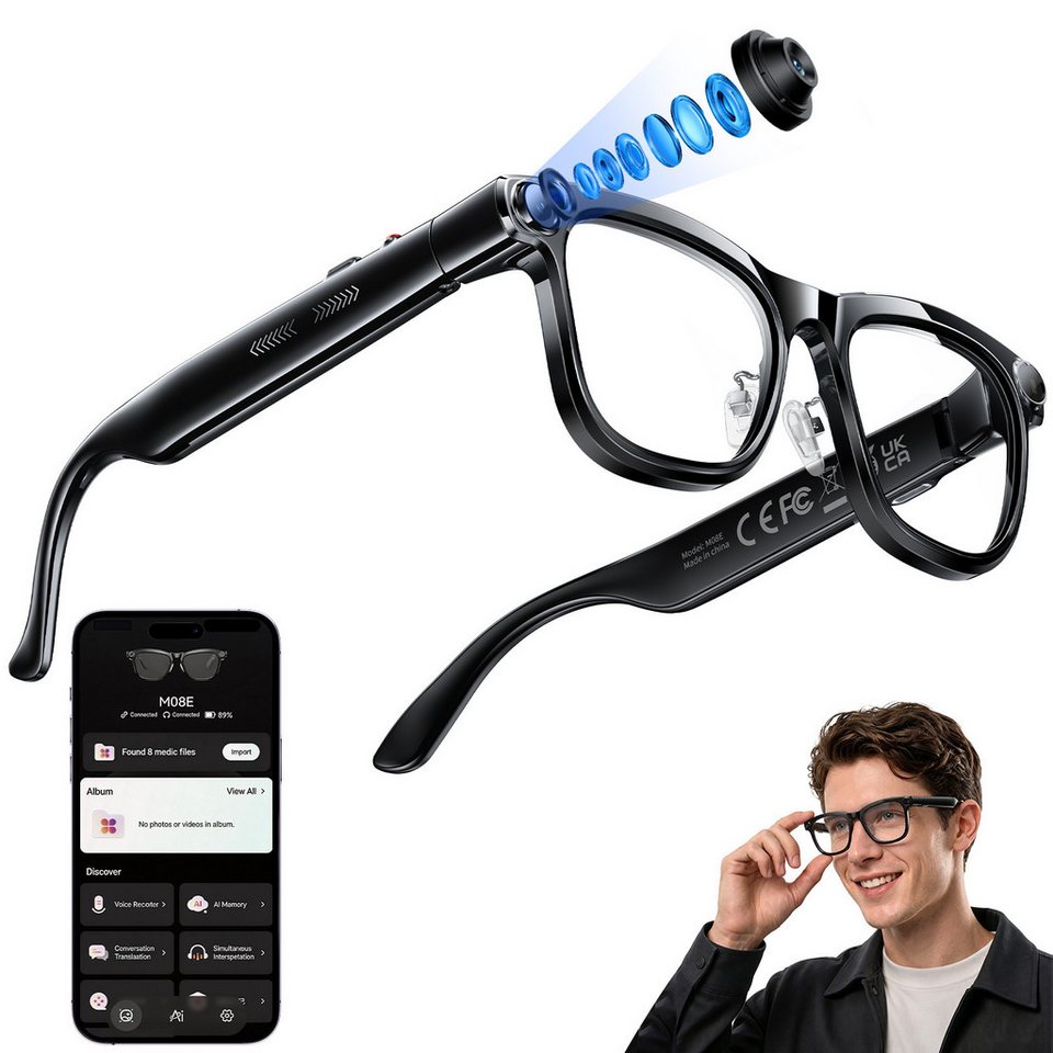 Quality Photography Lighting - AI Smart Glasses with ChatGPT Real-Time