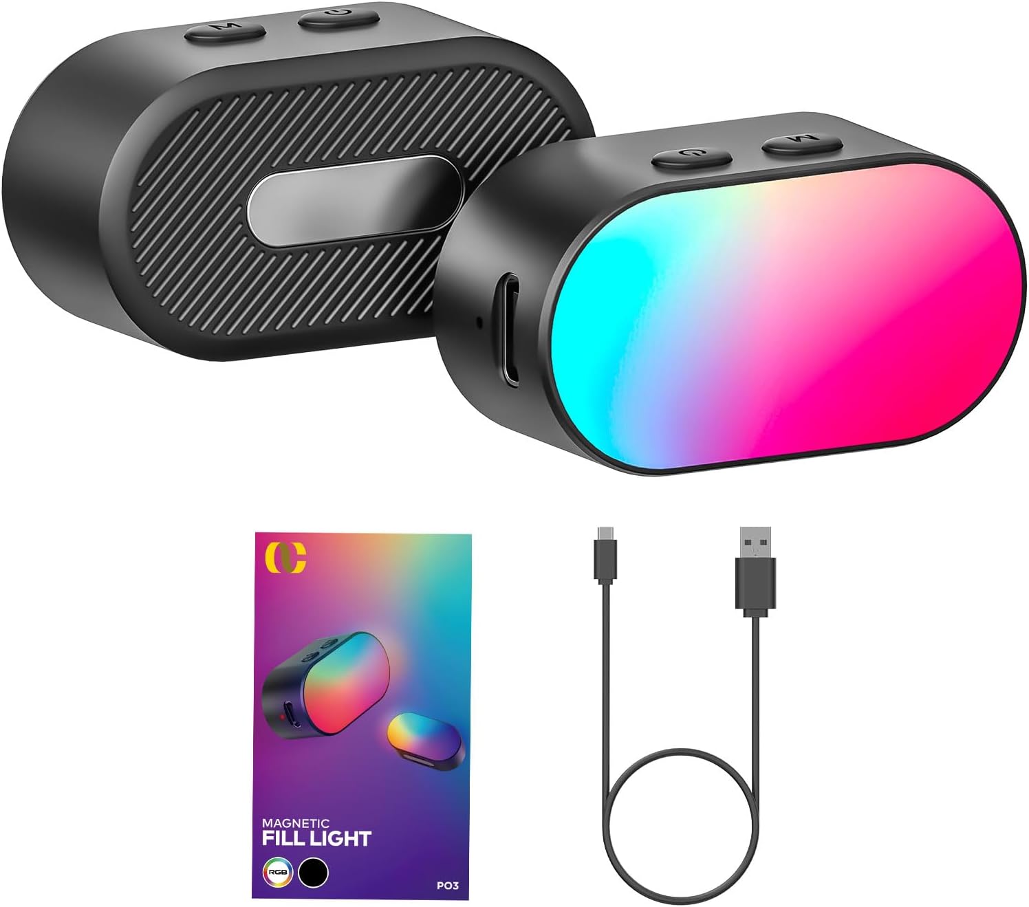 Quality Photography Lighting - AOCHUAN Mini RGB Magnetic Fill Light
