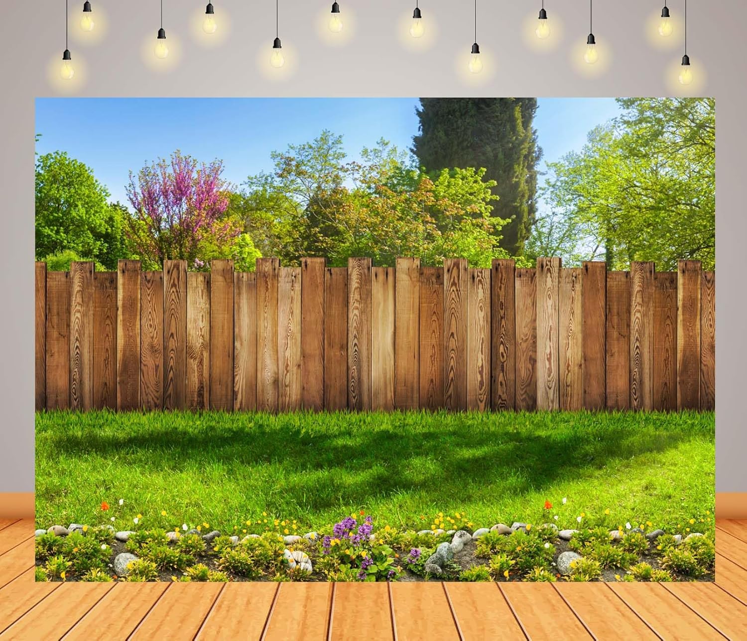 Photography Lighting Wall - Wooden Plank Lights Rustic Park Photography