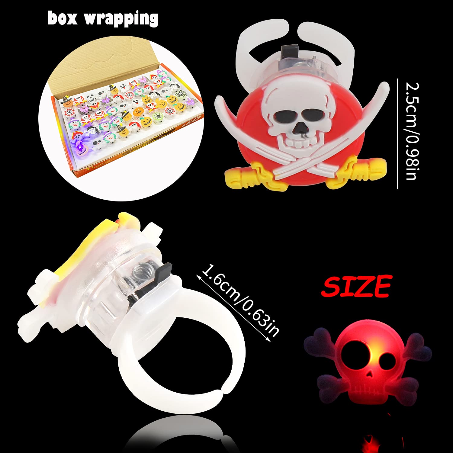 Halloween Light Up Rings for K - đánh giá và giá Led Ring Light 18