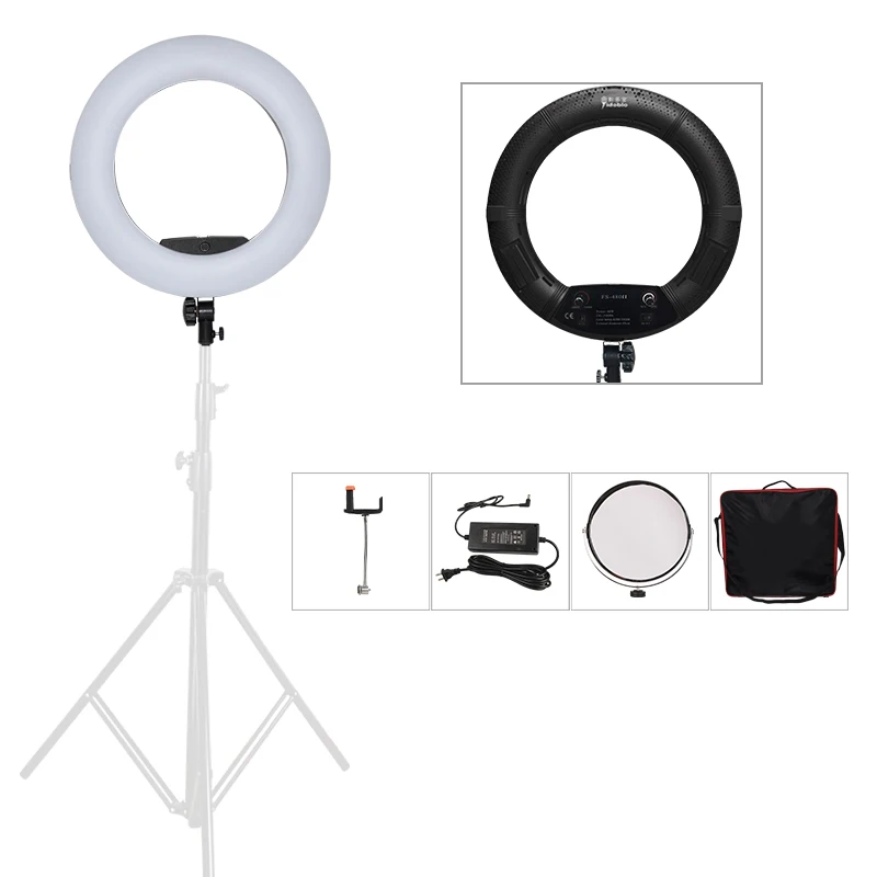 Yidoblo Black FS-480II Camera  - đánh giá và giá Led Ring Light 18
