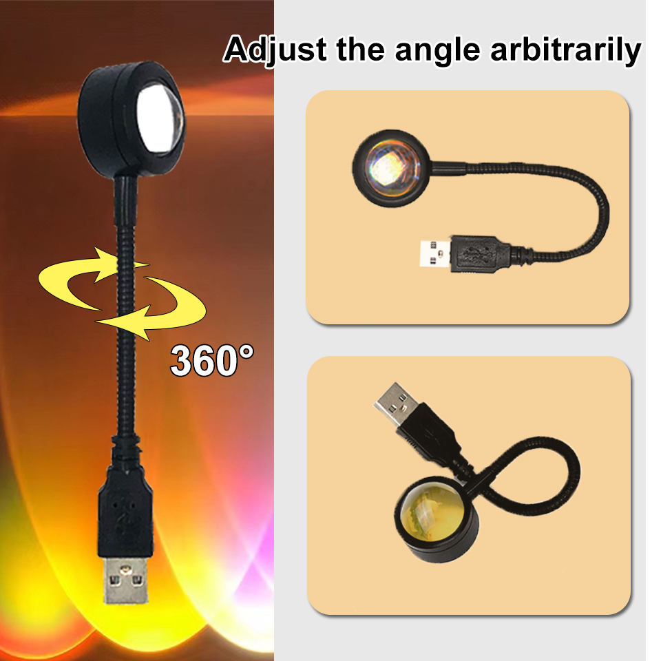 1x USB Hoàng Hôn Đèn LED Rainb - đánh giá và giá Photography Lighting Wall
