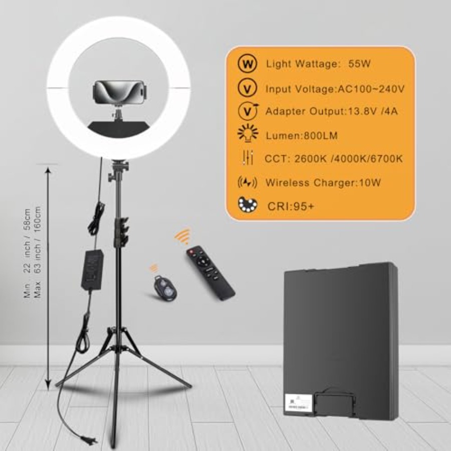 Ring Light 18 INCH Kit, 55W670 - đánh giá và giá Led Ring Light 18