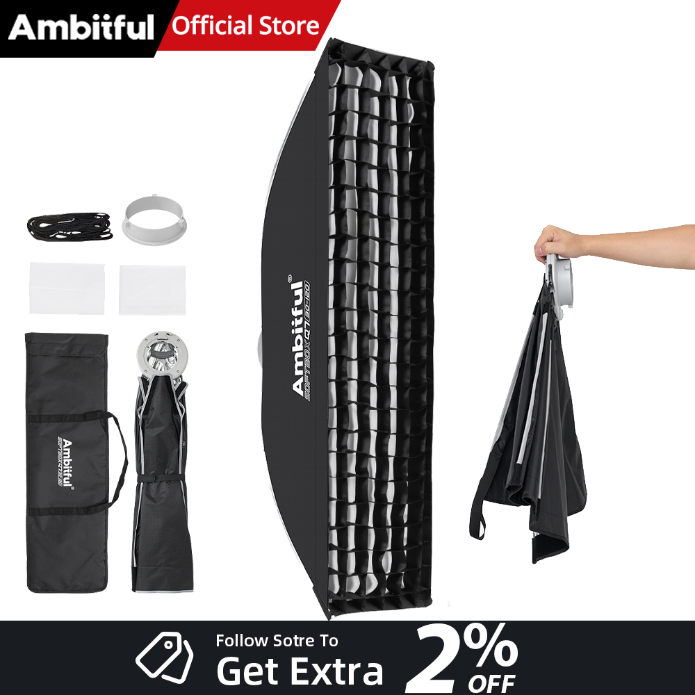 AMBITFUL Q7-II 30*120cm Bowens - đánh giá và giá Photography Lighting Set Up