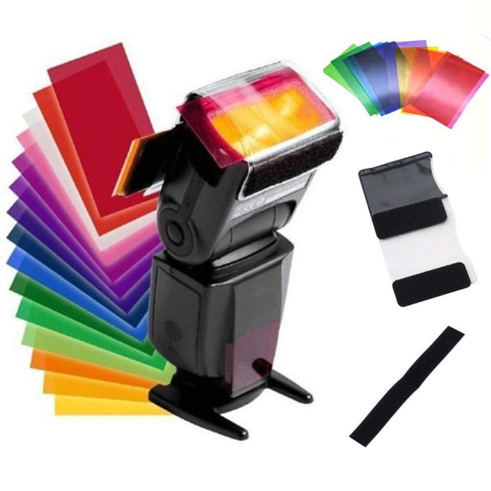 12 Colors Camera Flash Gels Li - đánh giá và giá Photography Lighting Gel