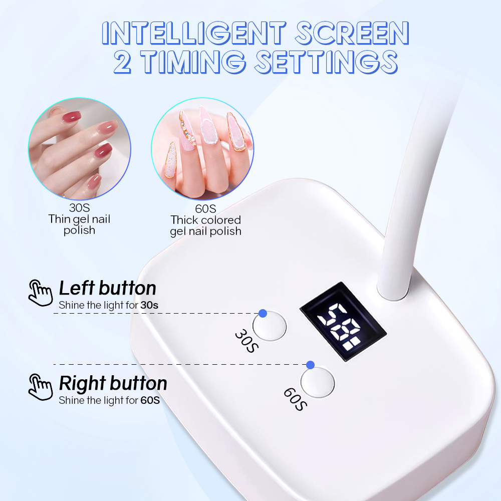 Mini UV LED Nail Lamp Recharge - đánh giá và giá Photography Lighting Gel