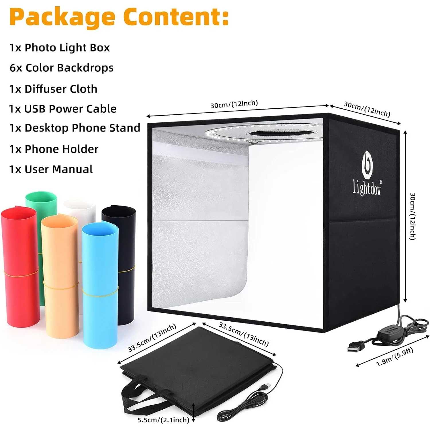 Lightdow Dimmable Photo Box LE - đánh giá và giá Photography Lighting Set Up