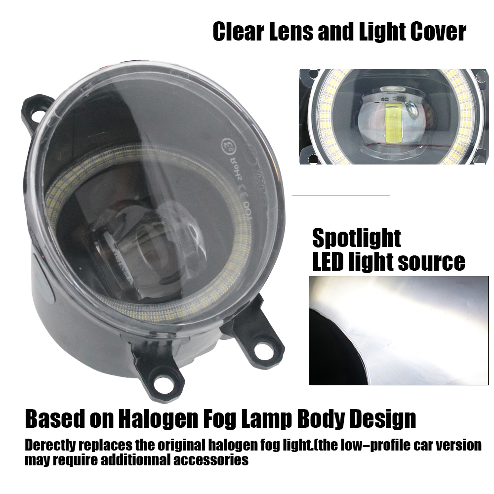 LED Fog Lamp PTF Lens for Peug - đánh giá và giá Led Ring Light 18
