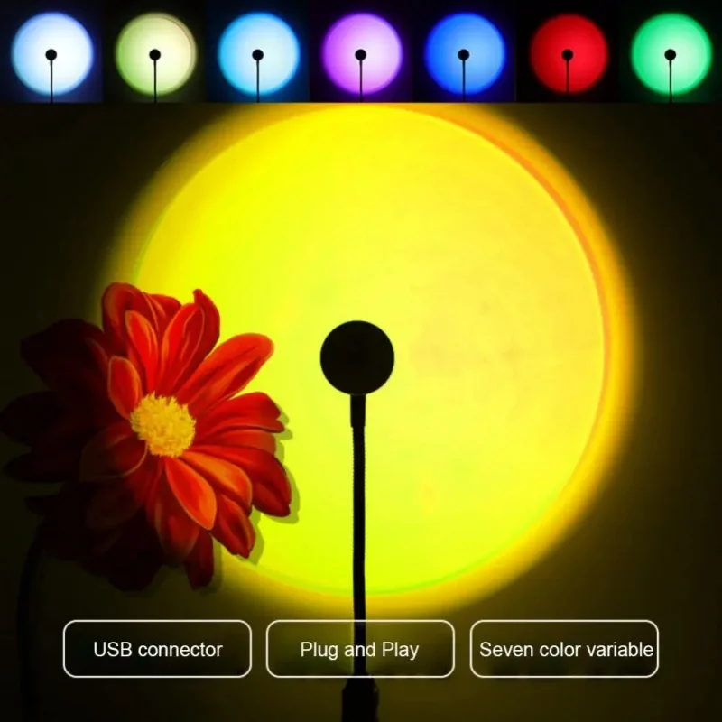 Mini USB ED Sunset Lamp Nightl - đánh giá và giá Photography Lighting Wall